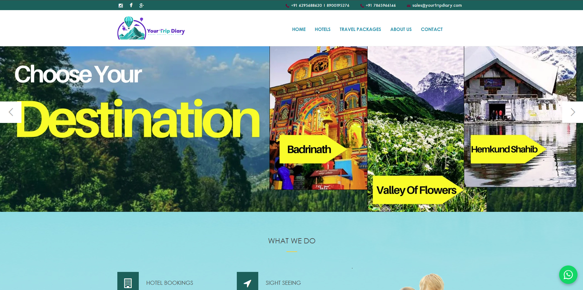 Your Trip Diary - Web Design