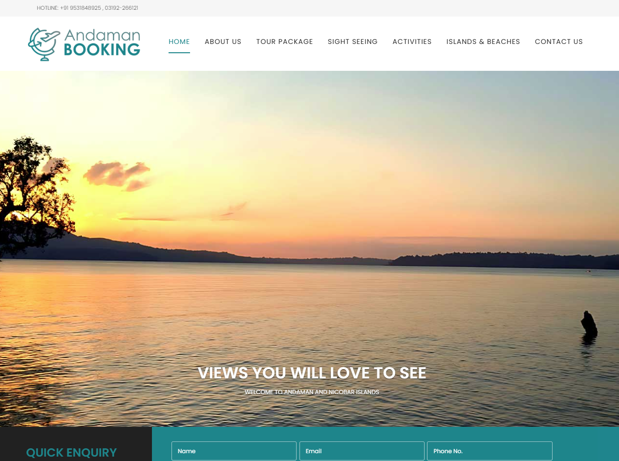 Andaman Booking -Web Design